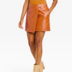 A NEW DAY camel brown wrap skirt
